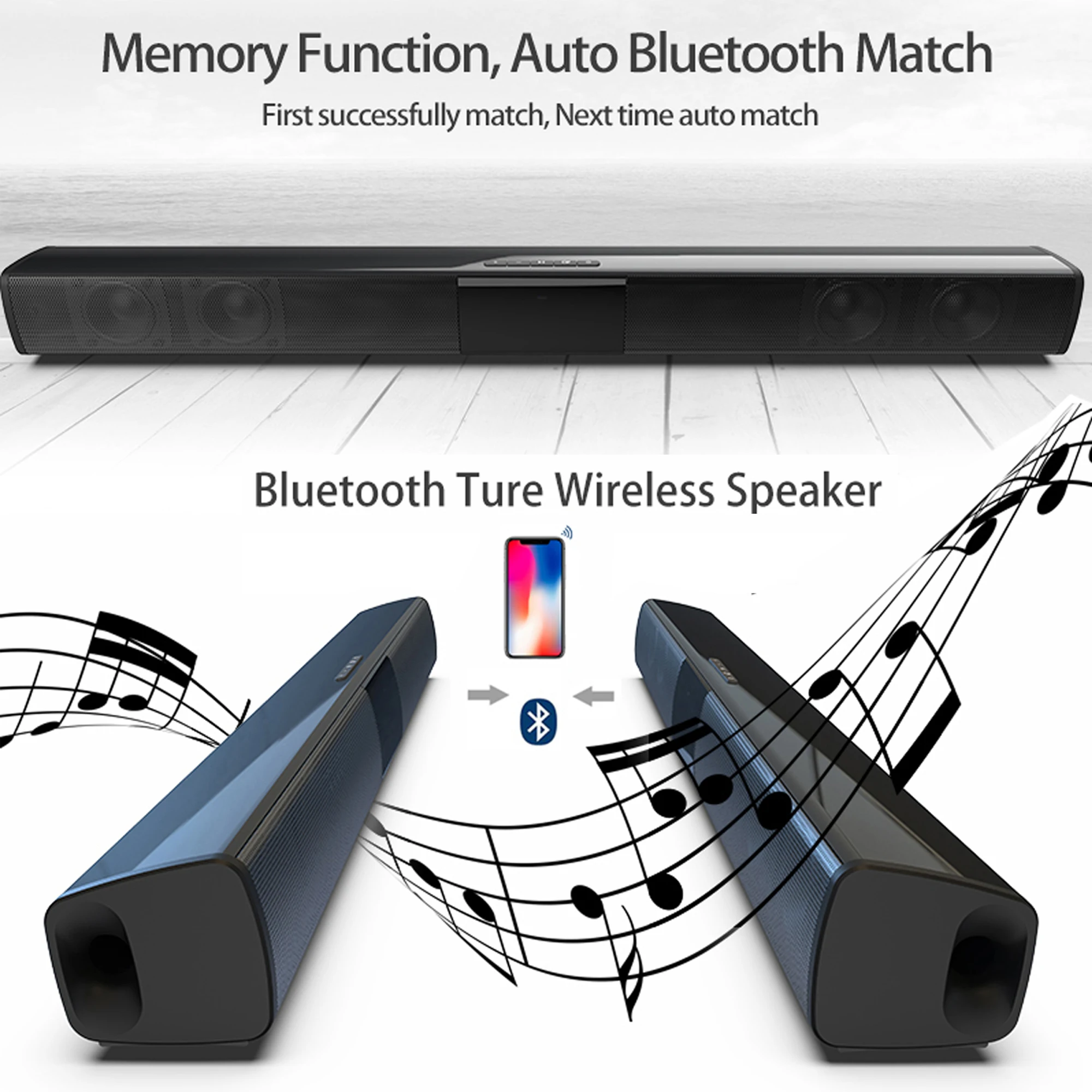 Barra de sonido de alta potenc - Home Cinema Speaker System reseña y precio